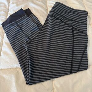 Champion Black and Gray Striped Leggings
